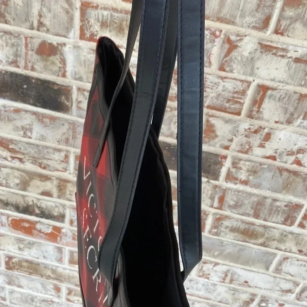 Victoria’s‎ Secret Red And Black Plaid Tote Bag